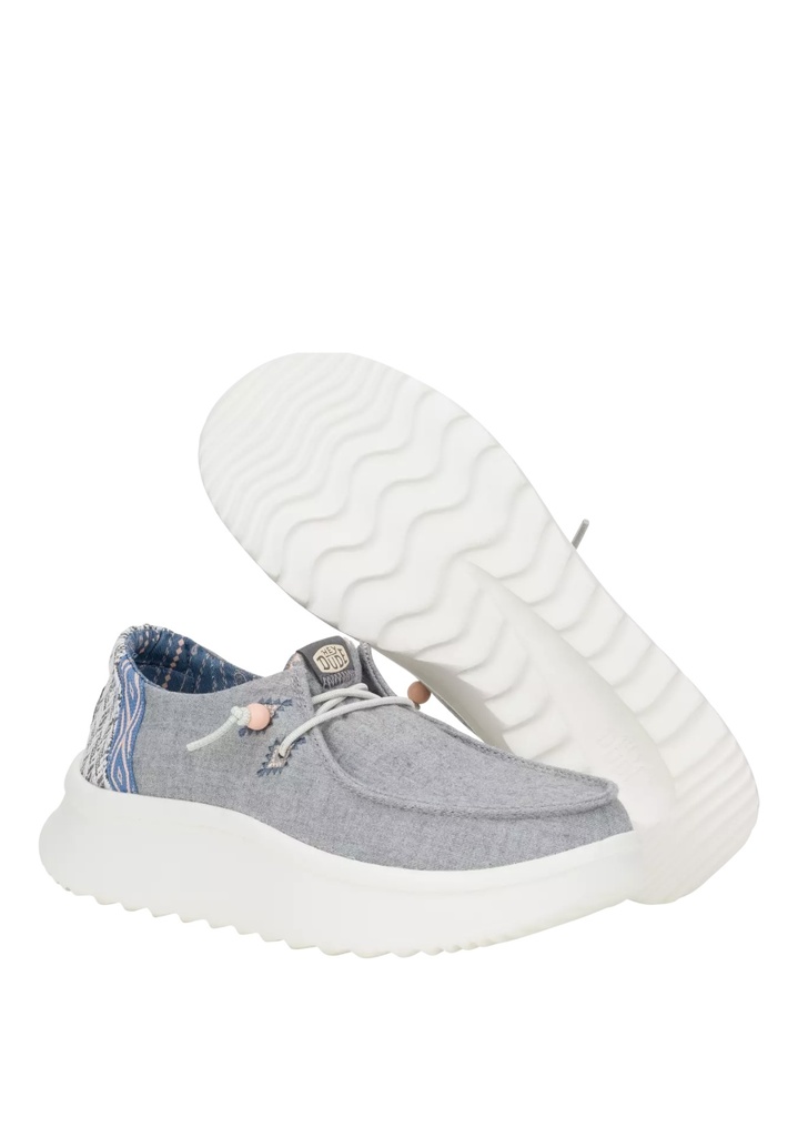 WENDY PEAK CHAMBRAY WOVEN- GREY